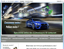 Tablet Screenshot of eco-performances.com